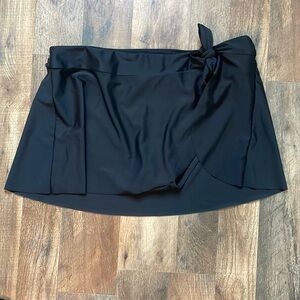 Size Large Black Swim Skirt with Bikini bottoms